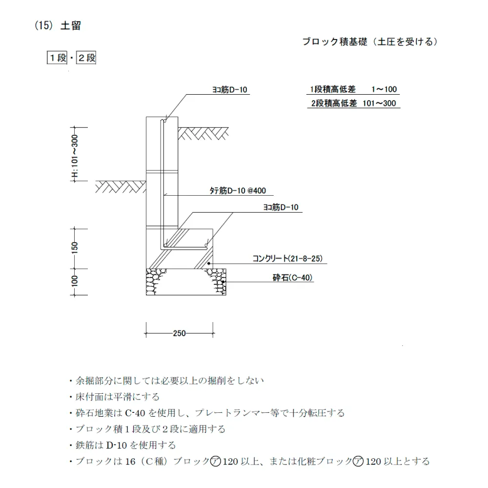 施工標準仕様書 施工断面図